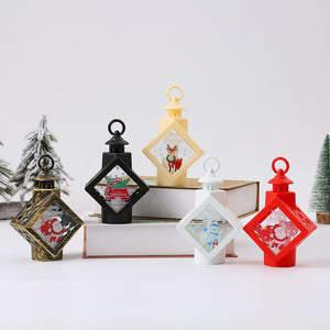 Santa Snowman Christmas Diamond LED Wind Lantern Ornament Christmas Decoration for Home 2023 Navidad Noel New Year 2024 Kid Gift acacuss