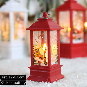 Santa Snowman Christmas Diamond LED Wind Lantern Ornament Christmas Decoration for Home 2023 Navidad Noel New Year 2024 Kid Gift acacuss