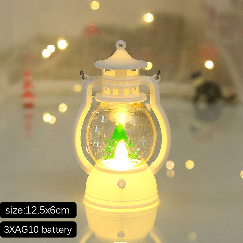 Santa Snowman Christmas Diamond LED Wind Lantern Ornament Christmas Decoration for Home 2023 Navidad Noel New Year 2024 Kid Gift acacuss