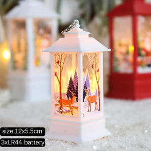 Santa Snowman Christmas Diamond LED Wind Lantern Ornament Christmas Decoration for Home 2023 Navidad Noel New Year 2024 Kid Gift acacuss