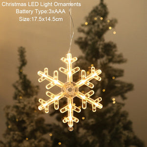 Santa Snowman Christmas Diamond LED Wind Lantern Ornament Christmas Decoration for Home 2023 Navidad Noel New Year 2024 Kid Gift acacuss