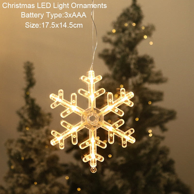 Santa Snowman Christmas Diamond LED Wind Lantern Ornament Christmas Decoration for Home 2023 Navidad Noel New Year 2024 Kid Gift acacuss
