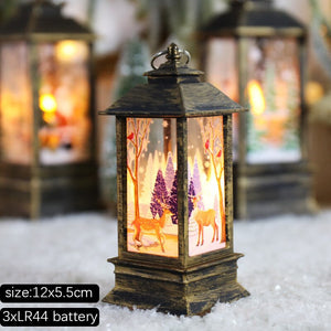 Santa Snowman Christmas Diamond LED Wind Lantern Ornament Christmas Decoration for Home 2023 Navidad Noel New Year 2024 Kid Gift acacuss