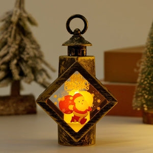 Santa Snowman Christmas Diamond LED Wind Lantern Ornament Christmas Decoration for Home 2023 Navidad Noel New Year 2024 Kid Gift acacuss