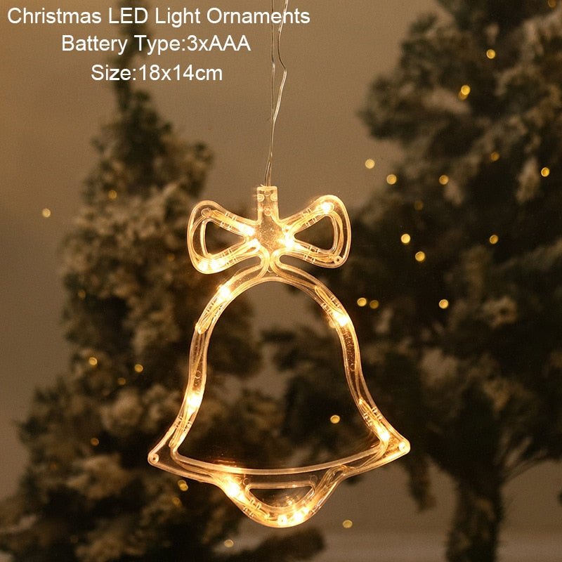Santa Snowman Christmas Diamond LED Wind Lantern Ornament Christmas Decoration for Home 2023 Navidad Noel New Year 2024 Kid Gift acacuss