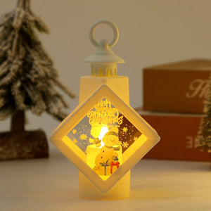Santa Snowman Christmas Diamond LED Wind Lantern Ornament Christmas Decoration for Home 2023 Navidad Noel New Year 2024 Kid Gift acacuss