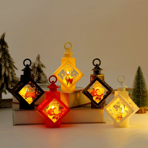 Santa Snowman Christmas Diamond LED Wind Lantern Ornament Christmas Decoration for Home 2023 Navidad Noel New Year 2024 Kid Gift acacuss