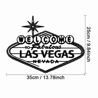 Welcome To Fabulous Las Vegas Metal Art Sign Casino Hanging Wall Decor Living Bedroom Mancave Decoration Housewarming Gift