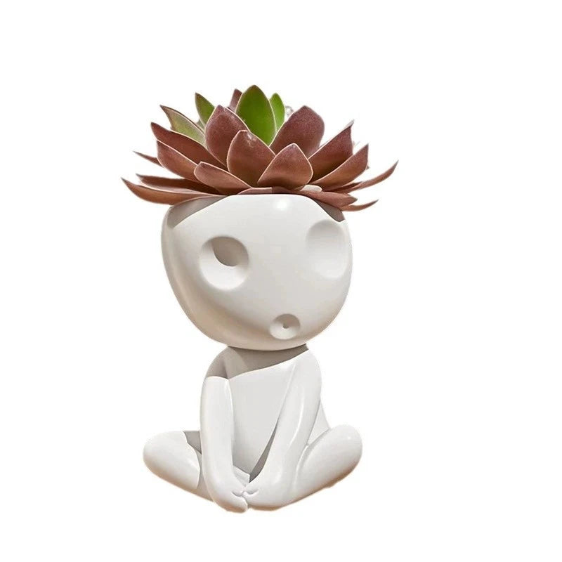 kawaii plant pot Kawaii Tree Elves Planter Pot Kodama Gardening Pot Small Plant Holder – acacuss