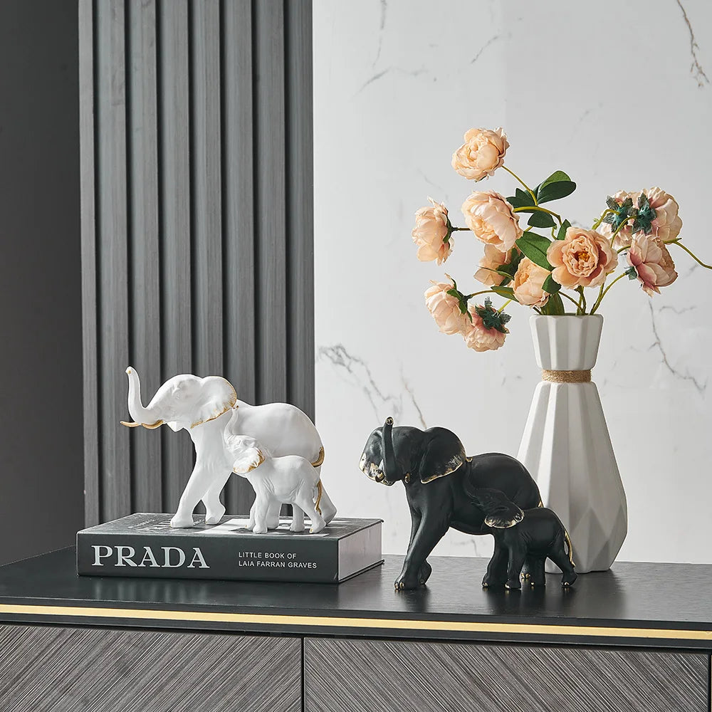 Modern Style Decor Elephant Ornaments Desk Accessories Decorative Figurines Living Room Decoration Accessories Home Decor Gift