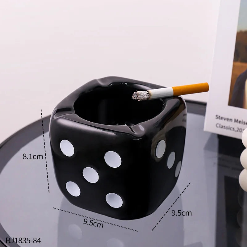 Creative Cigarette Ashtray Dice Shaped Ashtray Desktop Accessory Suita –  acacuss