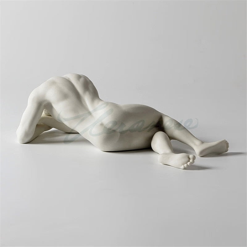 Estatua de cerámica de arte moderno abstracto escultura de arte de arte desnudo decoración del hogar