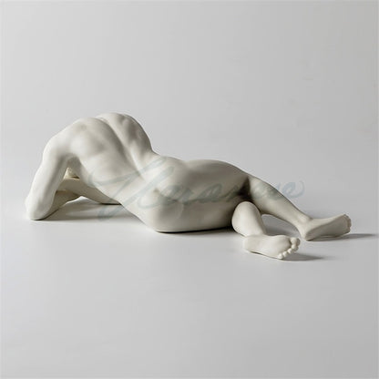 Moderne Kunst Keramik Statue abstrakte nackte Körper Kunst Skulptur Home Decor nackte männliche Handwerk Innen Figur Schreibtisch Dekor 