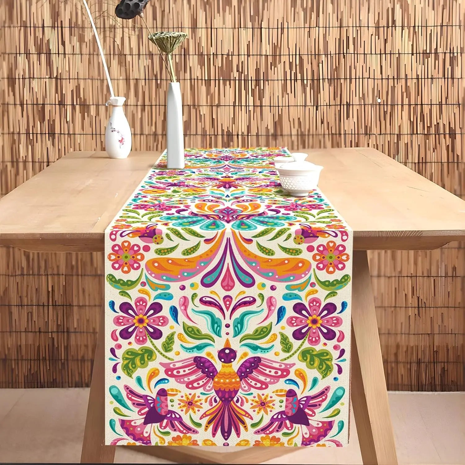 chinese dress ladies Mexican Day of The Dead Linen Table Runners Dresser Scarf Mexico Dia D –  acacuss
