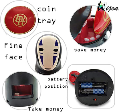 Spirited Away Gesichtsloser Mann Sparschwein Kaonashi Schlucken Geldspielzeug Automatisches Essen Münzbank Hayao Miyazaki Puppe Kindergeschenk 