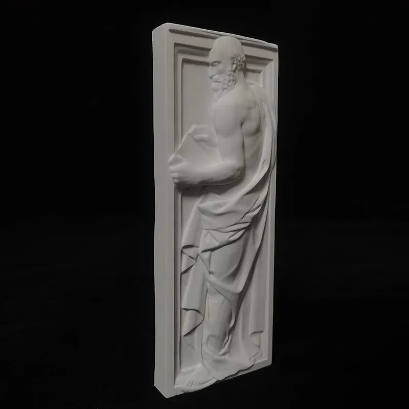 Plaster Relief Art Nordic Desktop Sculpture Mysterious Saint Decor Minimalist Shelf Display for Home Ornament Statue Room Decor