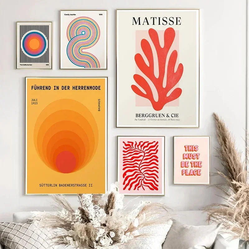 Matisse Abstract Canvas Painting Leopard Colour Block Aesthetic Poster Wall Art Animal Patterns Bedroom Decorative Wall Art