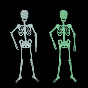 Scary Halloween Props Luminous Hanging Skeleton Halloween Party Home Outdoor Yard Garden Decoration Movable Glow Fake Skull acacuss