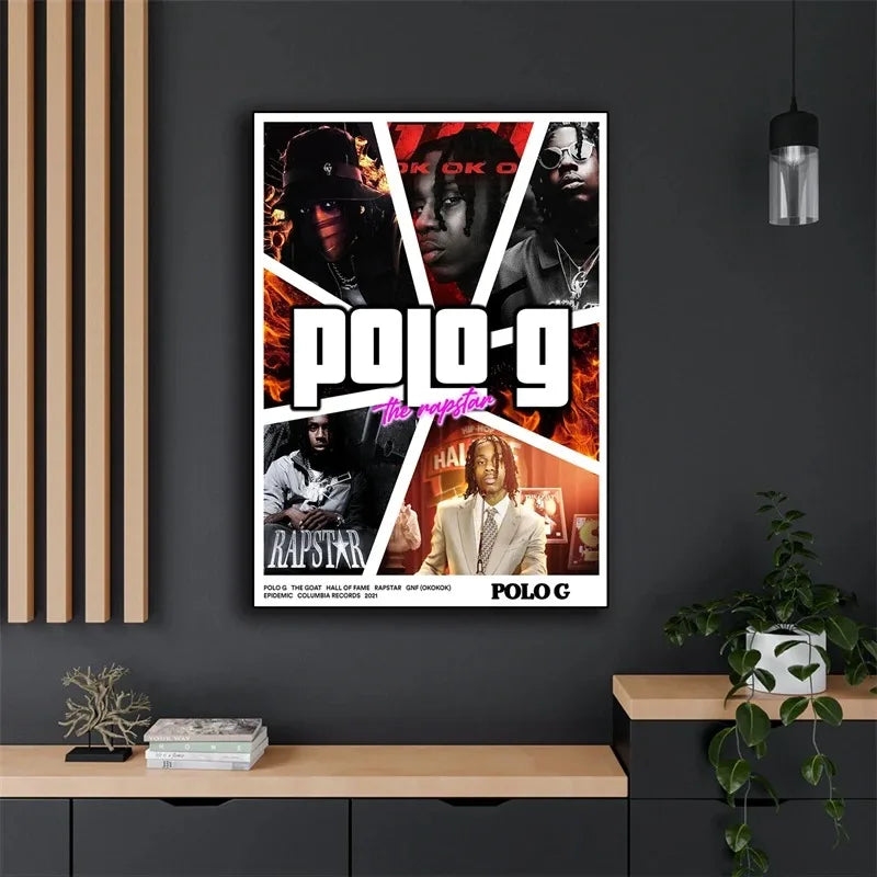Pop Rap Music Album Cover Polo G Poster Aesthetic Rapper Hip Hop