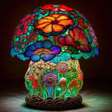 Lampada da tavolo per piante di funghi Decorazione per la casa Ornamento in resina Stile fantasy europeo