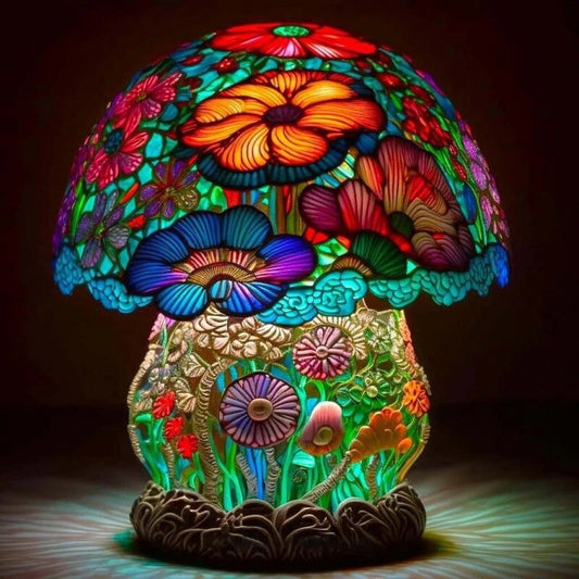 Mushroom Plant Table Lamp Home Decoration Resin Ornament European Fantasy Style