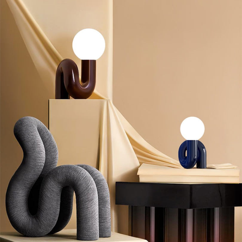(Inggris) Modern Design Table Lamp for Bedroom Bedside Entrance Dekorasi Coffee Table Side Desk Light Glass Ball Home Indoor Decor
