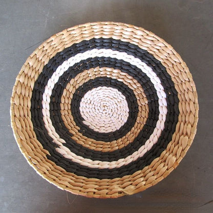 Wandteller aus Stroh im marokkanischen Stil, Hintergrunddekoration, Ethno-Stil, Wandbehang, Schlafzimmer, Sofa, Nachttisch, Heimdeko, 30 x 30 cm 