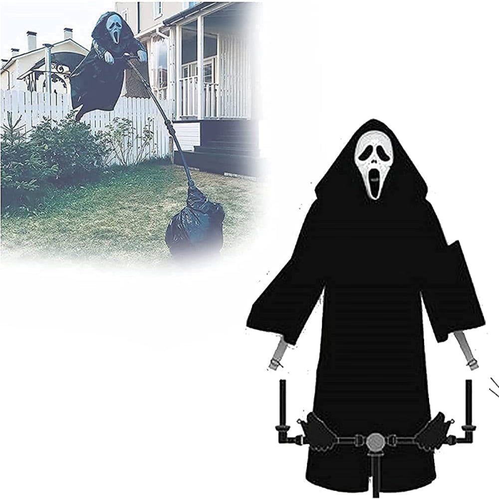 2023 New Scream ScareCrow Creative Terror Halloween Outdoor Decoration Ghostface Scarecrow Hanging Scary Scream Ghost Ghostface acacuss