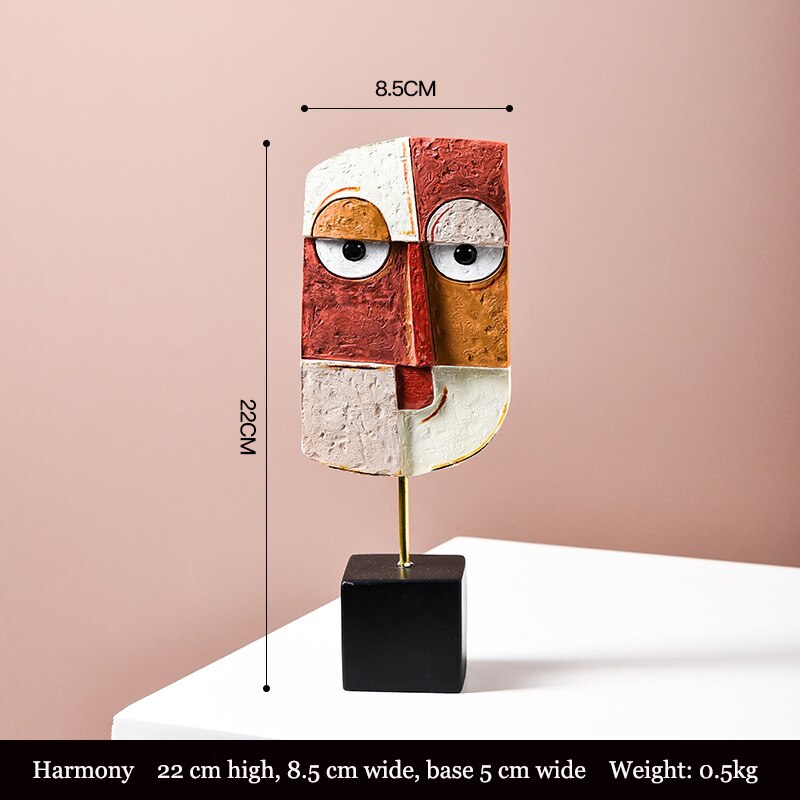Sculptures Abstract Statue Ornaments Home Modern Statue Vase Figurines For Interior Abstract Face Art Ornament Nordic Crafts acacuss