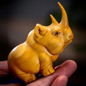 Sculptures And Figurines For Interior Cute Wood Carving Animals Statue Decoration Ornaments For Home Luxury Desk Accessories acacuss