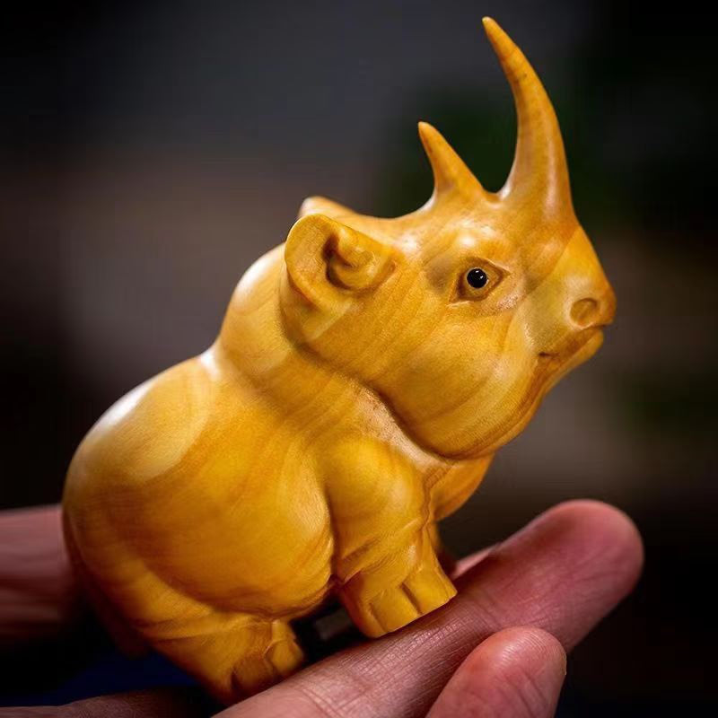 Sculptures And Figurines For Interior Cute Wood Carving Animals Statue Decoration Ornaments For Home Luxury Desk Accessories acacuss