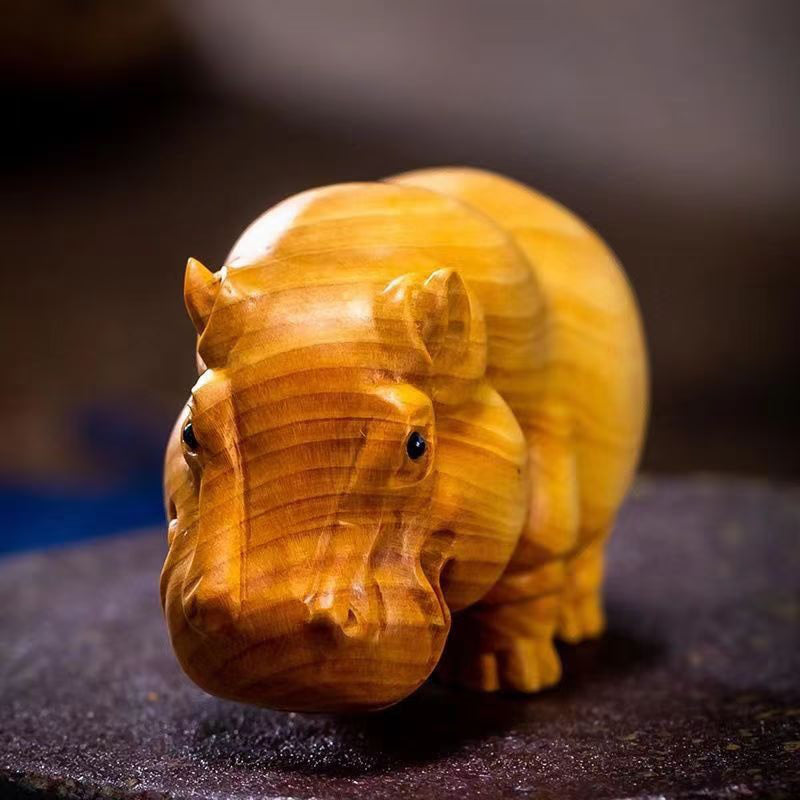 Sculptures And Figurines For Interior Cute Wood Carving Animals Statue Decoration Ornaments For Home Luxury Desk Accessories acacuss