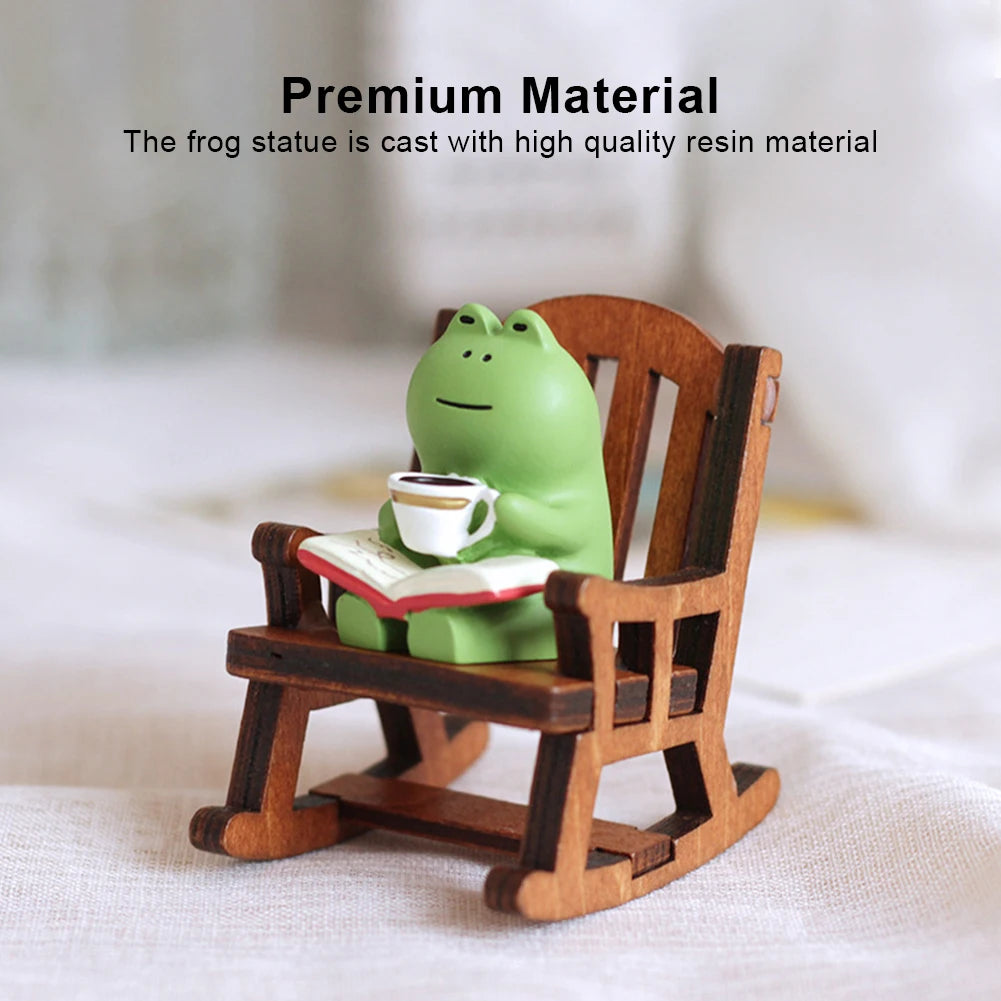 Miniature Frog Figurines Statue Desk Bedroom Decor Gifts Cute Frog Fig –  acacuss