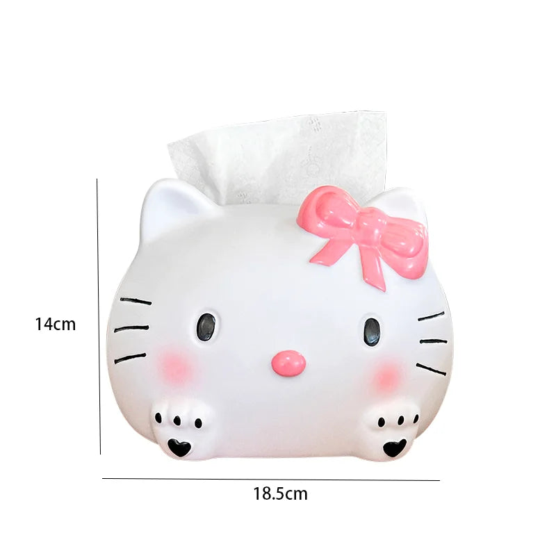 hello kitty aufbewahrung Miniso Kawaii Sanrio Niedliche Hello Kitty Taschentuchbox, Schreibtisc – acacuss