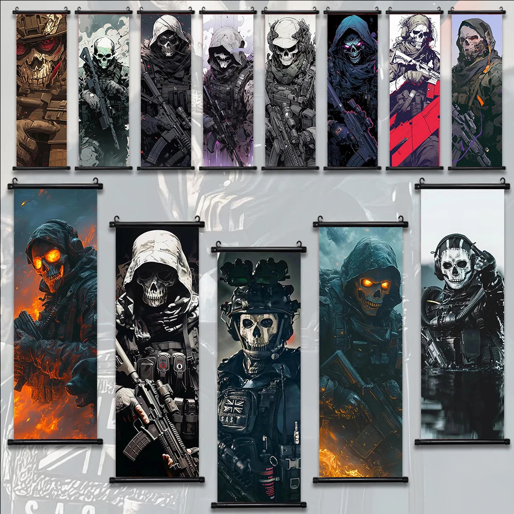 Call Of Duty Game Hanging Scroll Poster Wallpaper Wall Artwork Canvas Painting Picture Print Home Decoration Gaming Room Art