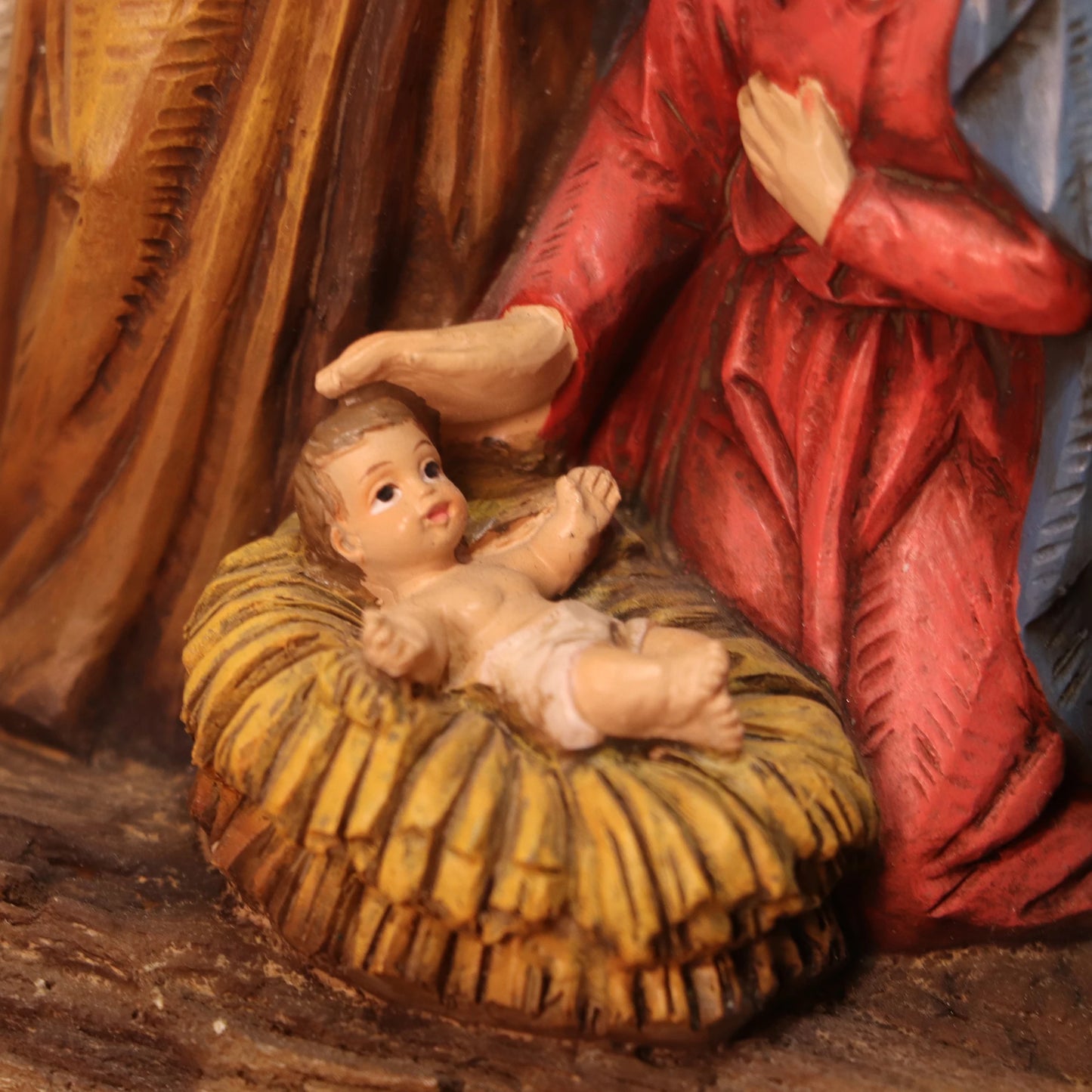 ZAYTON Nativity Scene Home Decor Christ Jesus Mary Joseph Catholic Figurine Xmas Ornament Holy Family Statue Christmas Gift