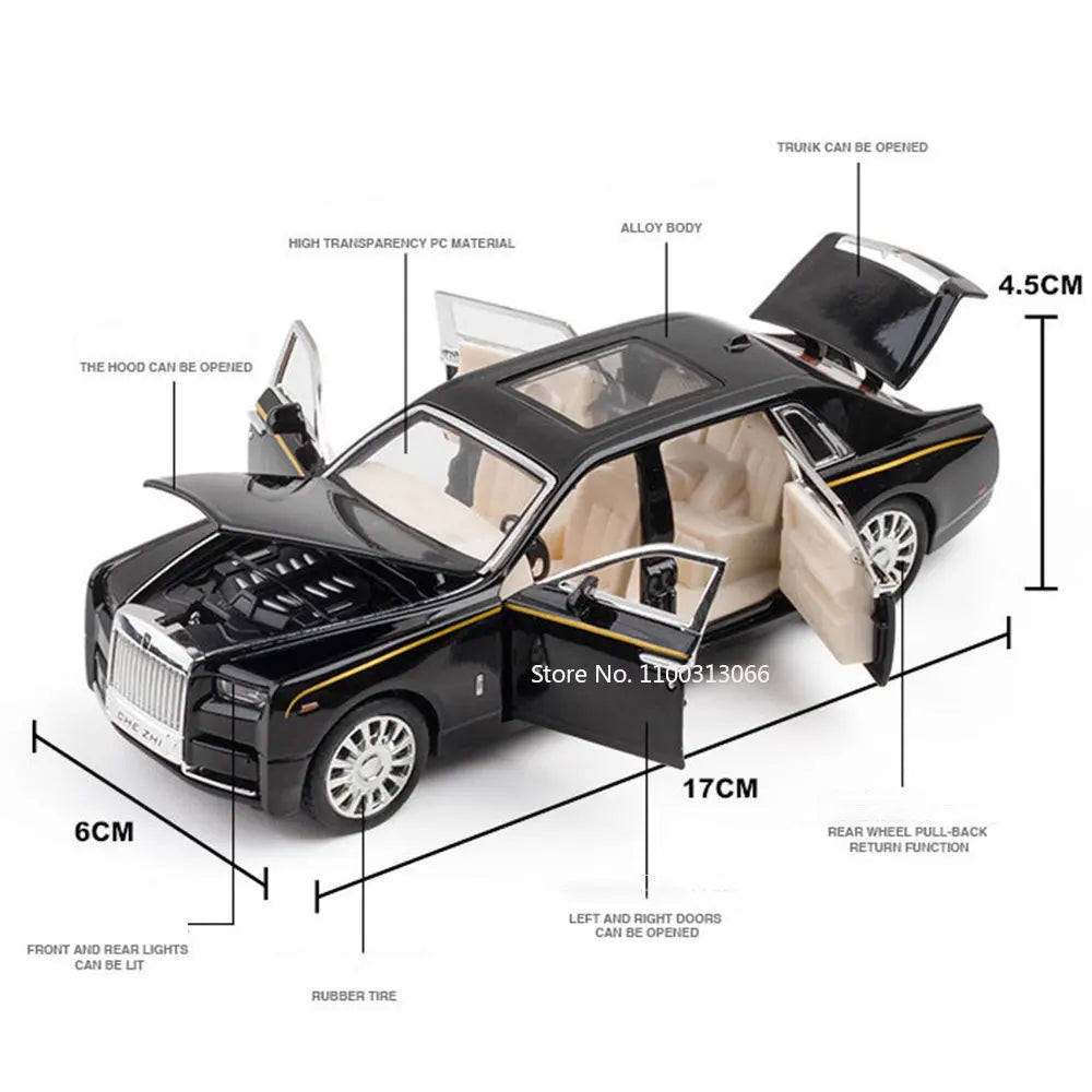 1:32 Rolls-Royce Phantom Car Model Alloy Diecast Toy Vehicles 6