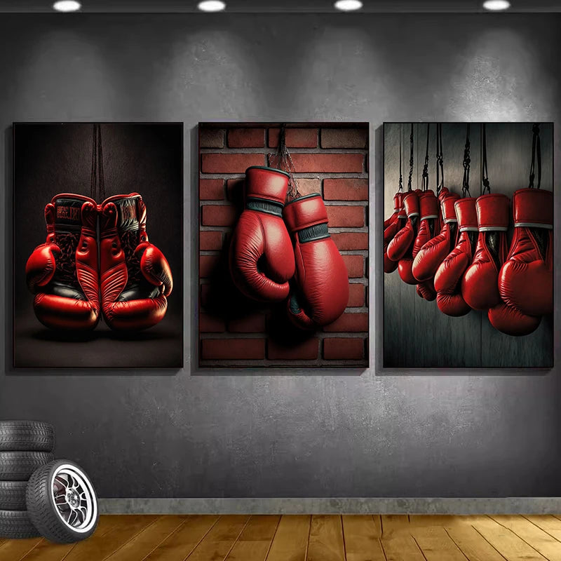 Classic Boxing Gloves Posters Wall Art Modern Canvas Paintings And Print  Picture For Boxing Gymnasium Room Home Decor Frameless