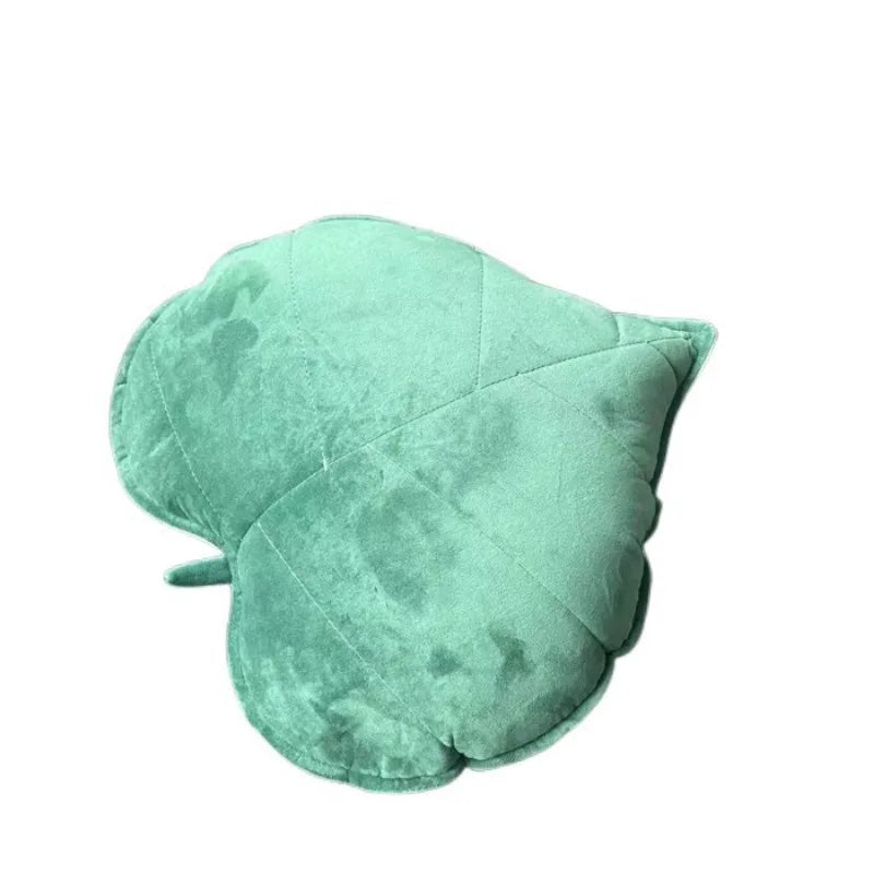 Nordic style cross-border hot sale plush cute leaf throw pillow car bedroom sofa kids room fabric decorative pillow