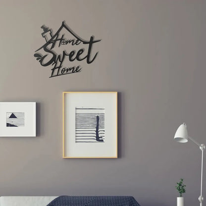 Home Sweet Home Metal Wall Decor Sign Aesthetic Bedroom Room Door Decoration Modern Hangings Plate Decorative Items