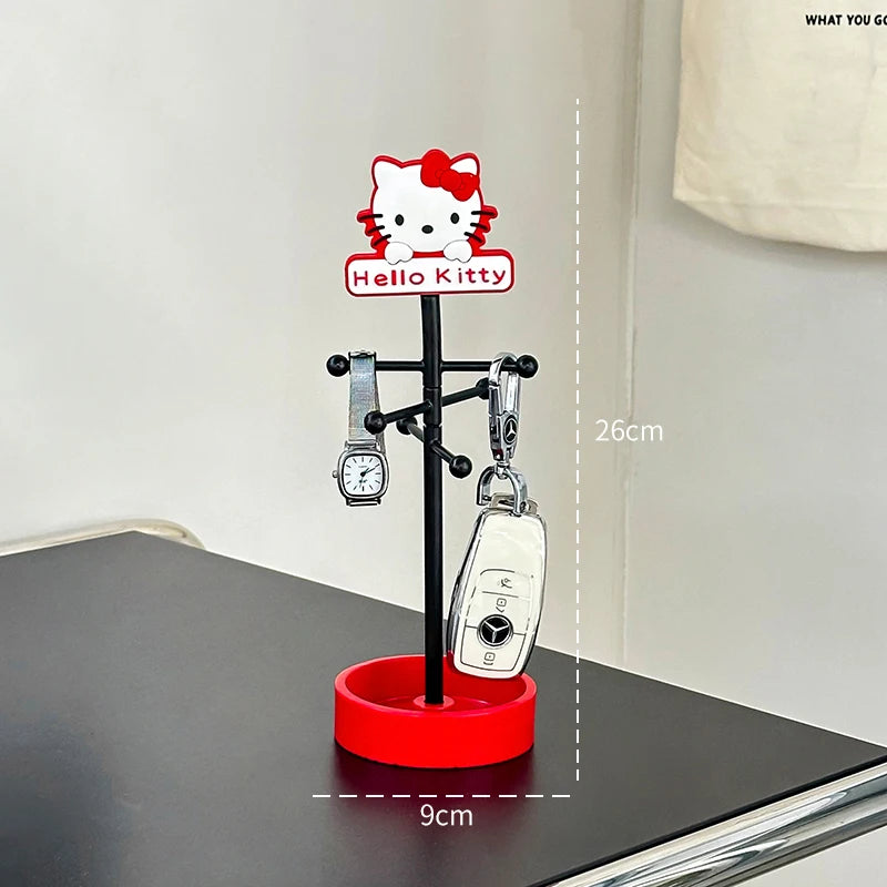 hello kitty aufbewahrung Sanrio Niedlicher Hello Kitty Desktop-Schmuck Schlüsselhalter Küchenpa – acacuss