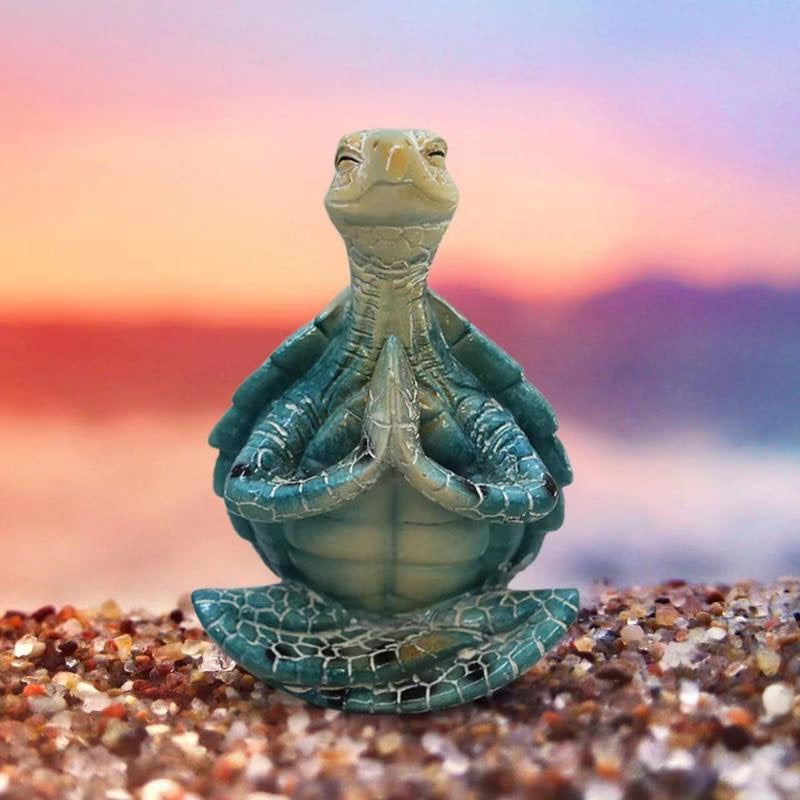 Sea Turtle Figurine Peacefulness Meditating Sea Turtle Statue Decorations for Buddha Zen Yoga Frog Garden Statue Ornament For acacuss