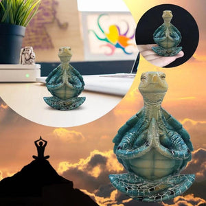 Sea Turtle Figurine Peacefulness Meditating Sea Turtle Statue Decorations for Buddha Zen Yoga Frog Garden Statue Ornament For acacuss