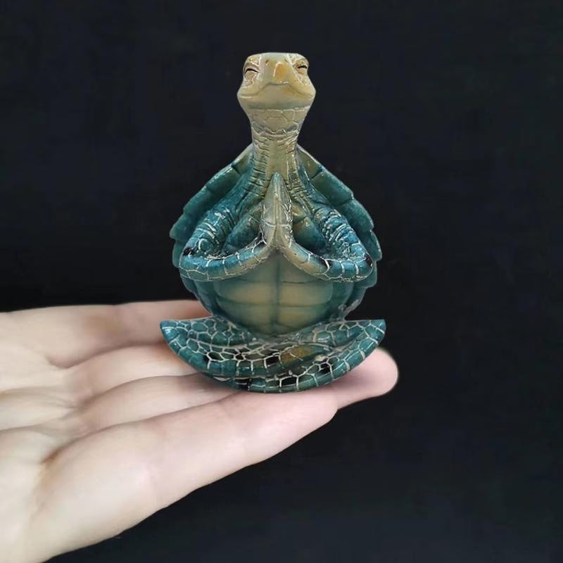 Sea Turtle Figurine Peacefulness Meditating Sea Turtle Statue Decorations for Buddha Zen Yoga Frog Garden Statue Ornament For acacuss