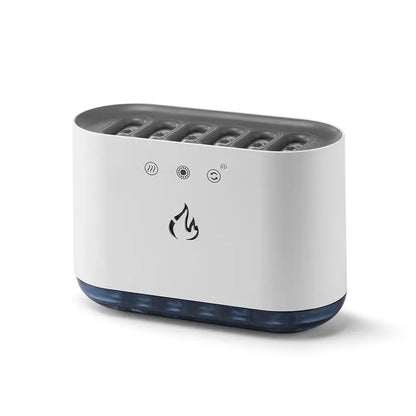 New Desktop Dynamic Music Ultrasound Flame Air Humidifier Home 900ML RGB Led Light Humidifier Diffuser Machine Mist Maker