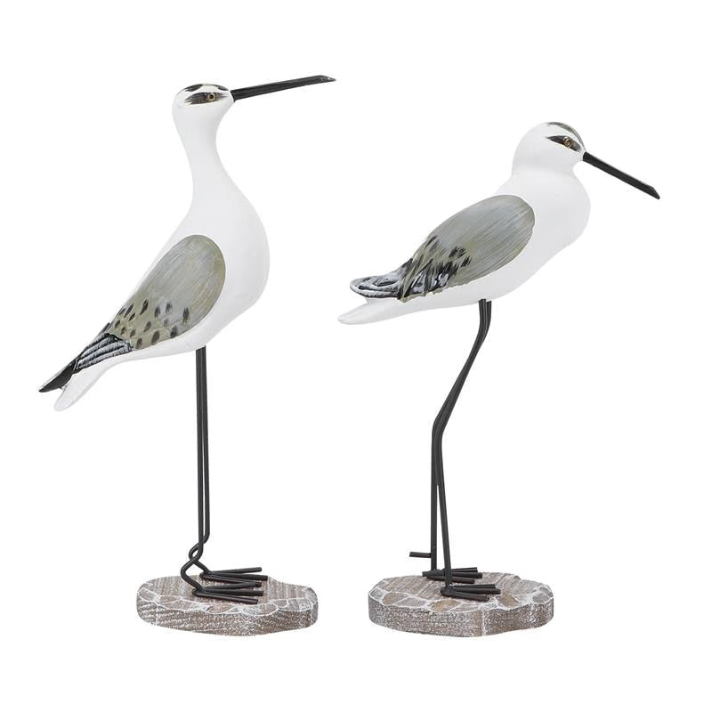Seagull Bird Statue Figurine Nautical Ornament Sculpture Wooden Decor Beach Coastal Sea Figurines Statues Simulation Desktop acacuss