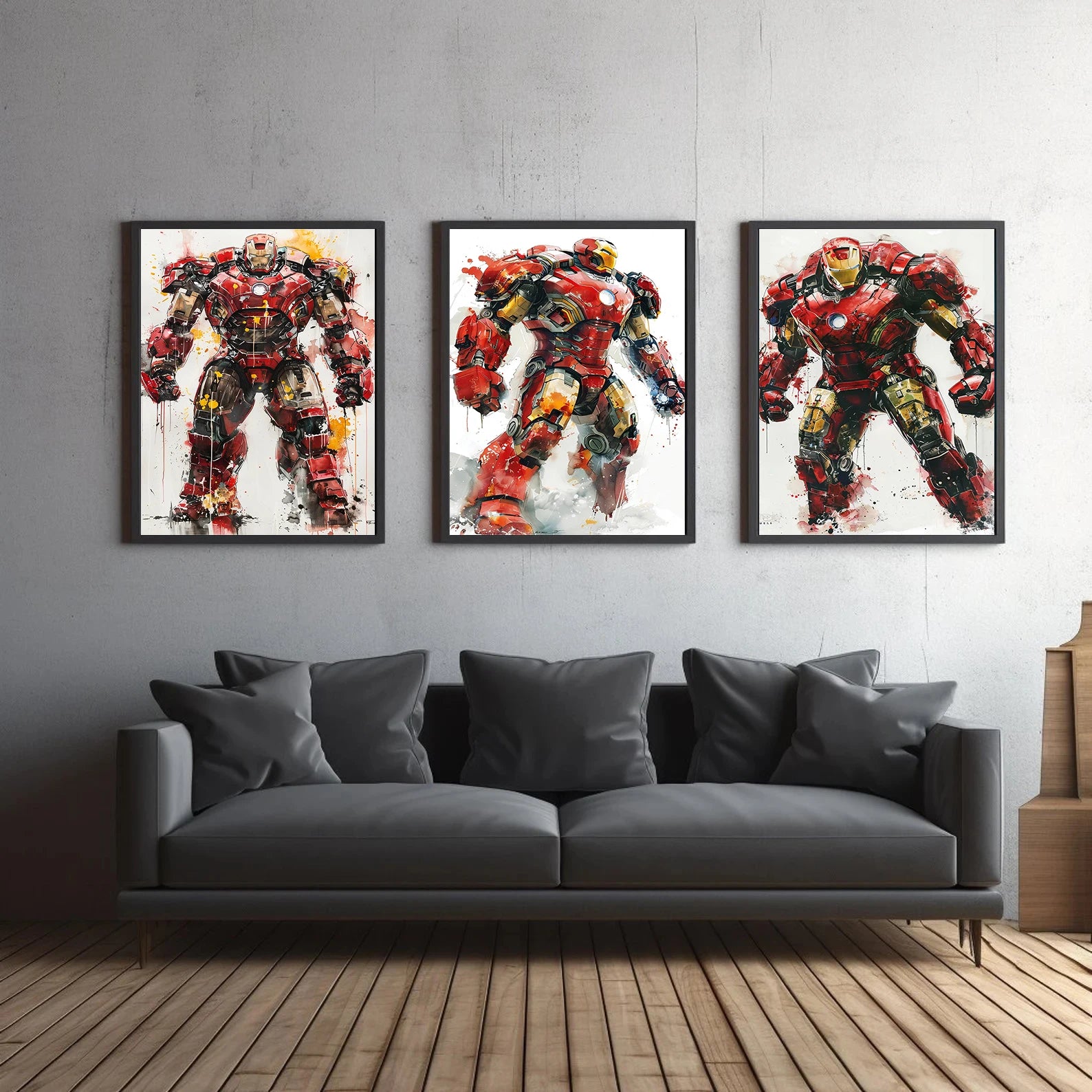 Hulkbuster Self-adhesive Poster Iron Man Movie HD Decor Wallpaper Figures Photos Hulk Wall Art Bedroom Home Decoration Painting