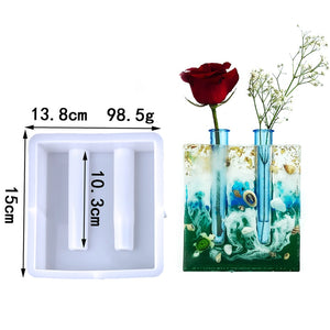 Silicone Mold for Marble Cement Vase Diy Hydroponic Vase Silicone Mold Tube Flower Breeding Vase Mold Living Room Decoration acacuss