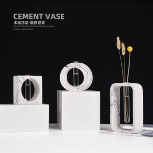Silicone Mold for Marble Cement Vase Diy Hydroponic Vase Silicone Mold Tube Flower Breeding Vase Mold Living Room Decoration acacuss