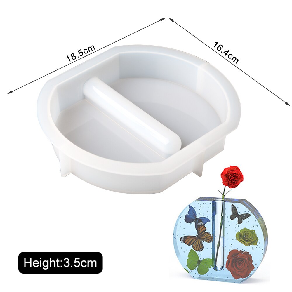 Silicone Mold for Marble Cement Vase Diy Hydroponic Vase Silicone Mold Tube Flower Breeding Vase Mold Living Room Decoration acacuss